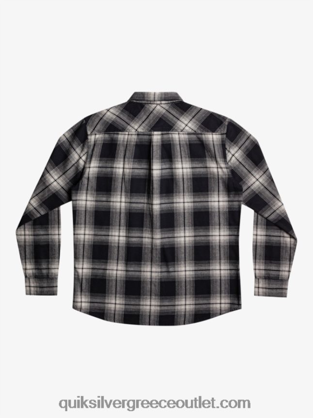 Saturn καρό μακρυμάνικο πουκάμισο Quiksilver άνδρες 66LP841692 μαύρος Κρόνος
