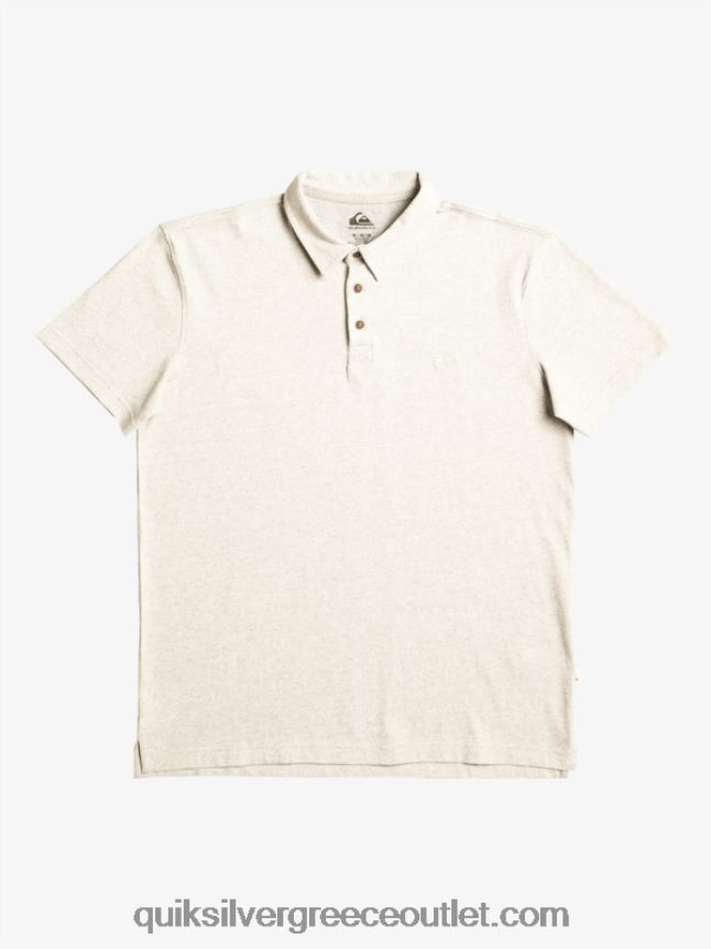 Sunset cruise κοντομάνικο πόλο μπλουζάκι Quiksilver άνδρες 66LP84475 ανοιχτό γκρι ρείκι