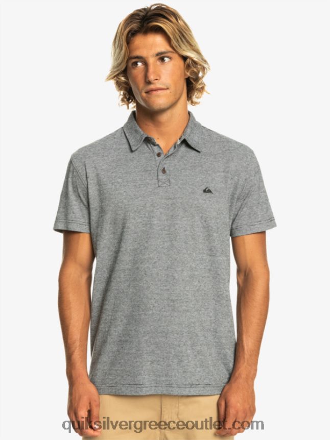 Sunset cruise κοντομάνικο πόλο μπλουζάκι Quiksilver άνδρες 66LP84476 μαύρος
