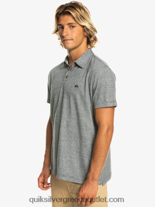 Sunset cruise κοντομάνικο πόλο μπλουζάκι Quiksilver άνδρες 66LP84476 μαύρος