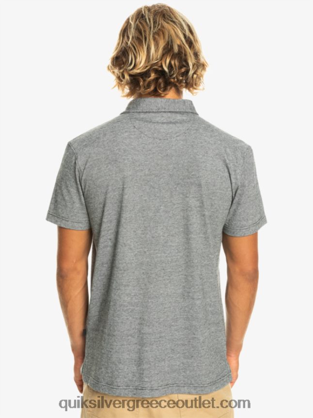 Sunset cruise κοντομάνικο πόλο μπλουζάκι Quiksilver άνδρες 66LP84476 μαύρος