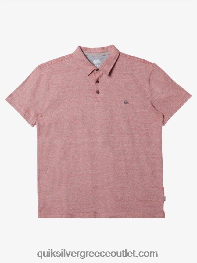 Sunset cruise κοντομάνικο πόλο μπλουζάκι Quiksilver άνδρες 66LP84478 κόκκινη ώχρα