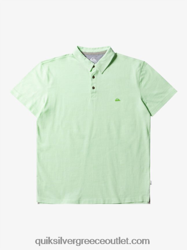 Sunset cruise κοντομάνικο πόλο μπλουζάκι Quiksilver άνδρες 66LP84479 το πράσινο του παραδείσου