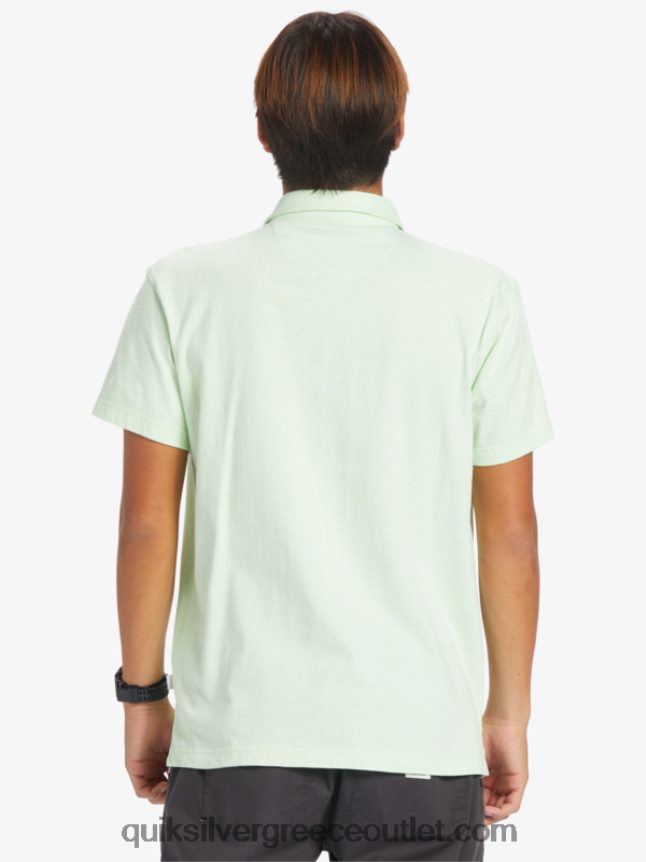 Sunset cruise κοντομάνικο πόλο μπλουζάκι Quiksilver άνδρες 66LP84479 το πράσινο του παραδείσου