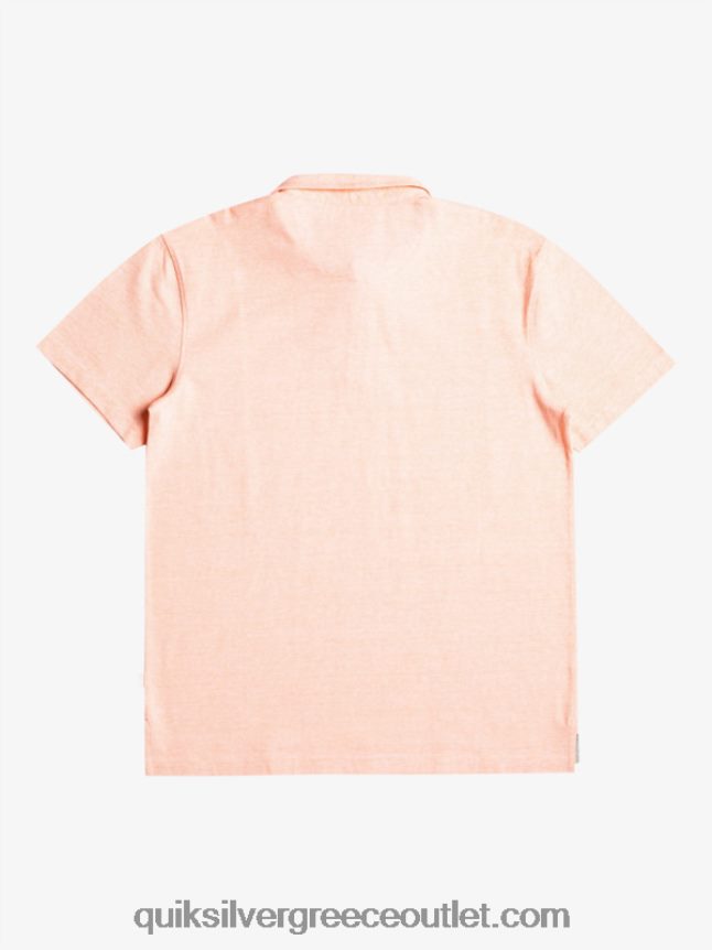 Sunset cruise κοντομάνικο πόλο μπλουζάκι Quiksilver άνδρες 66LP84480 φρέσκος σολομός