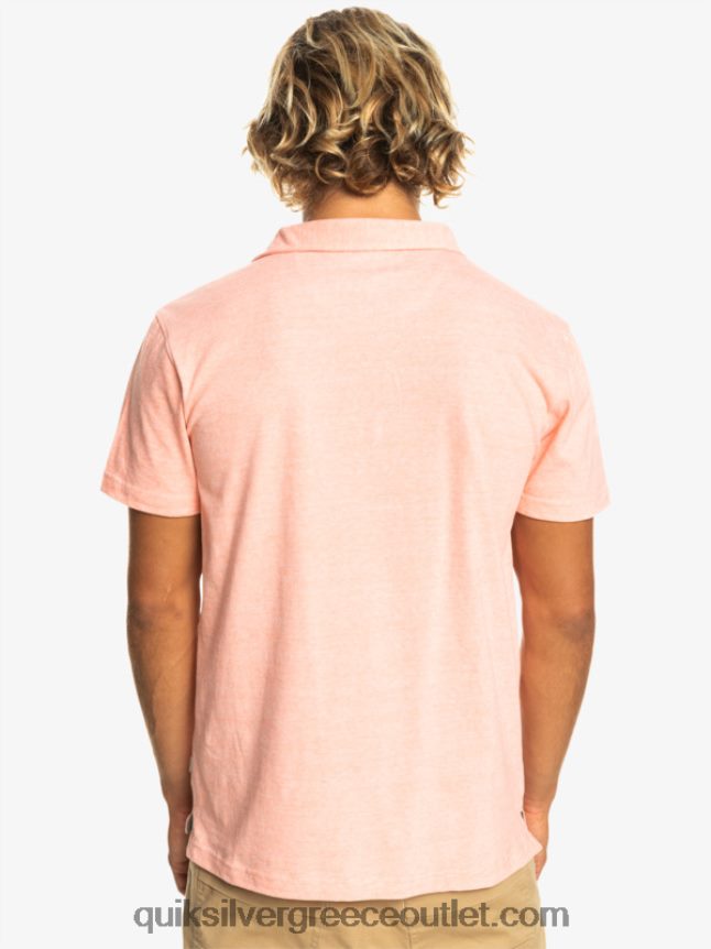 Sunset cruise κοντομάνικο πόλο μπλουζάκι Quiksilver άνδρες 66LP84480 φρέσκος σολομός