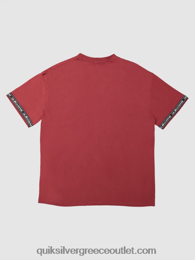 T-shirt της δεκαετίας του '90 Quiksilver x Stab άνδρες 66LP841864 ρουμπίνι κρασί