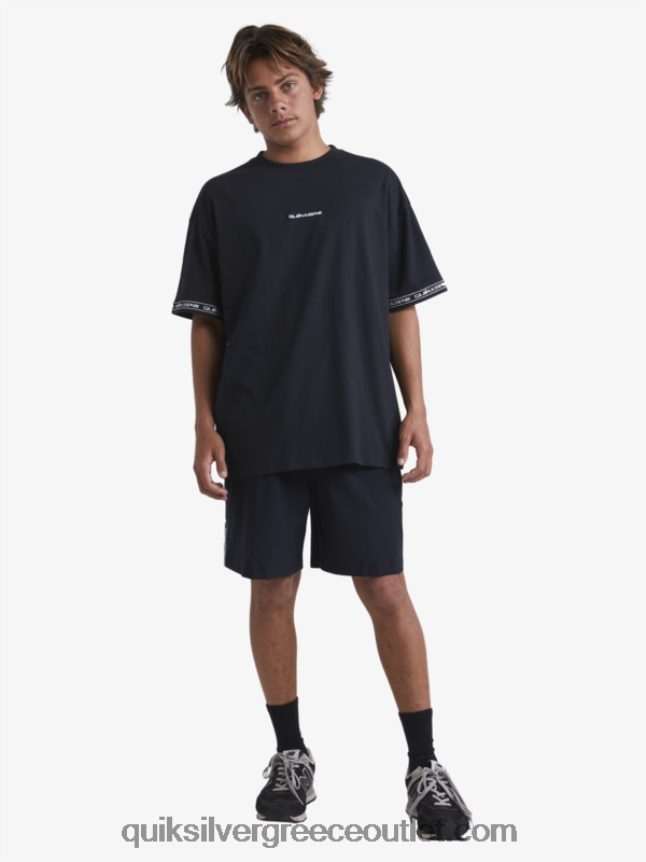 T-shirt της δεκαετίας του '90 Quiksilver x Stab άνδρες 66LP841865 μαύρος