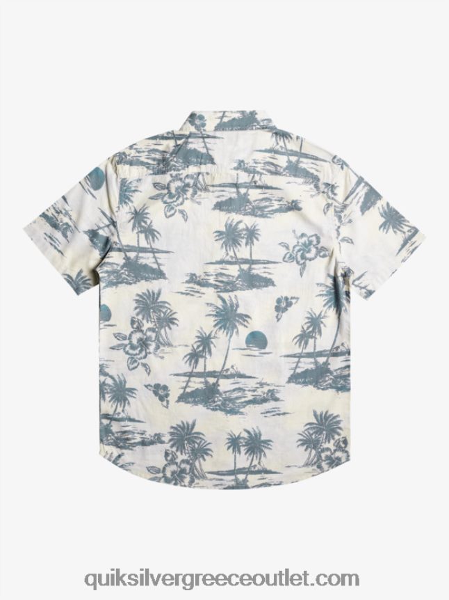 airflow βαμβακερό κοντομάνικο πουκάμισο Quiksilver άνδρες 66LP841368 ροή αέρα σημύδας