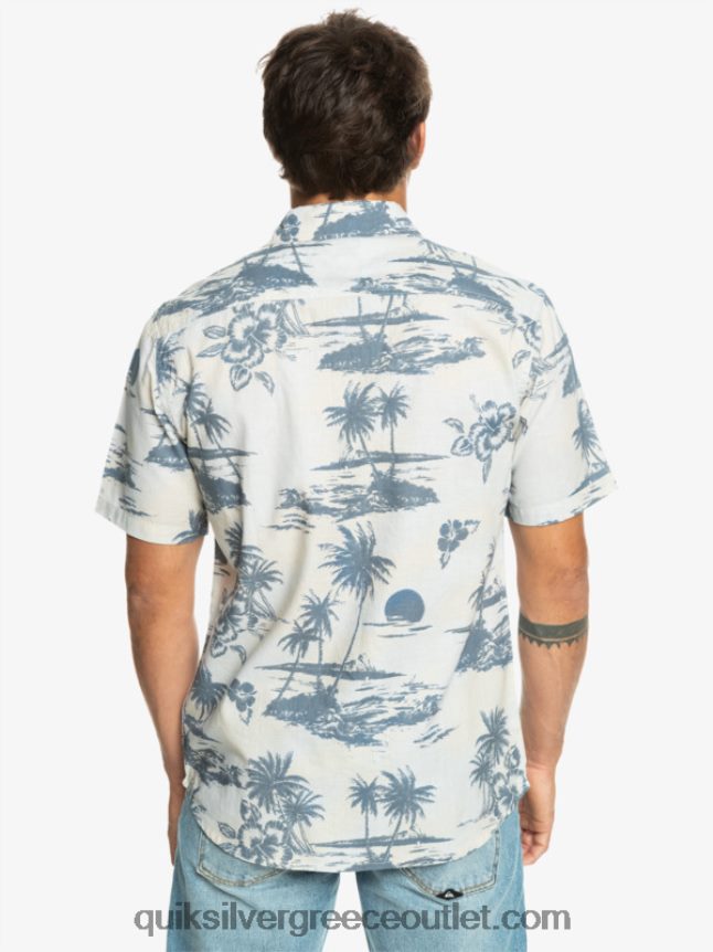 airflow βαμβακερό κοντομάνικο πουκάμισο Quiksilver άνδρες 66LP841368 ροή αέρα σημύδας