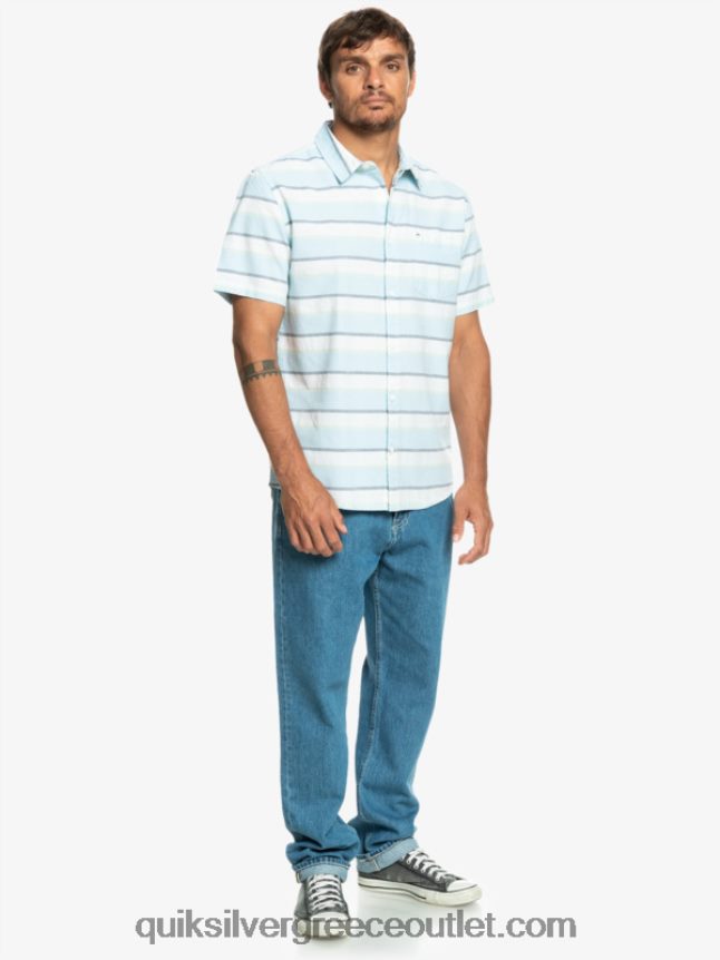 κοντομάνικο πουκάμισο cali sunrise Quiksilver άνδρες 66LP841206 λευκή ανατολή του ηλίου Cali 231