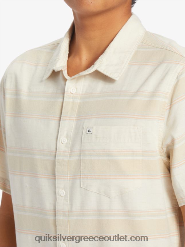 κοντομάνικο πουκάμισο cali sunrise Quiksilver άνδρες 66LP84445 σημύδα Cali str