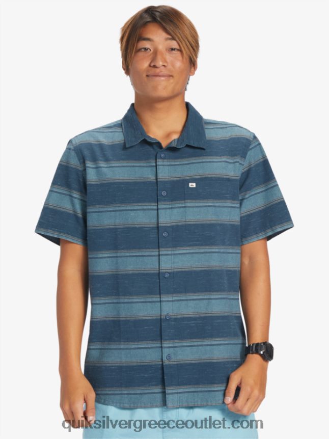 κοντομάνικο πουκάμισο cali sunrise Quiksilver άνδρες 66LP84446 midnight navy cali str
