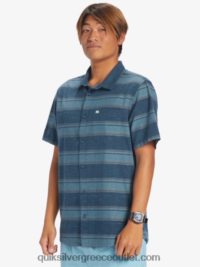 κοντομάνικο πουκάμισο cali sunrise Quiksilver άνδρες 66LP84446 midnight navy cali str