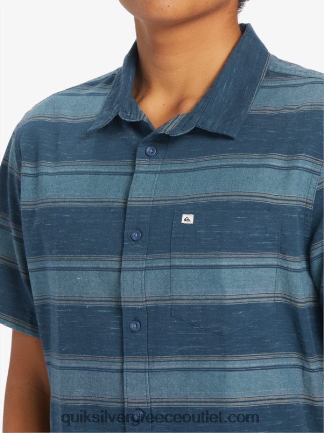 κοντομάνικο πουκάμισο cali sunrise Quiksilver άνδρες 66LP84446 midnight navy cali str