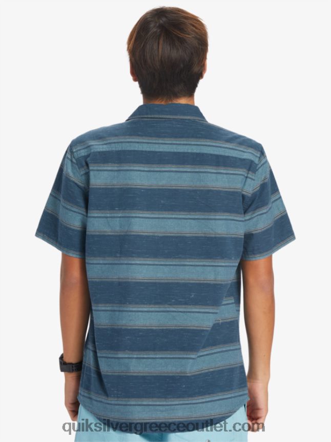 κοντομάνικο πουκάμισο cali sunrise Quiksilver άνδρες 66LP84446 midnight navy cali str