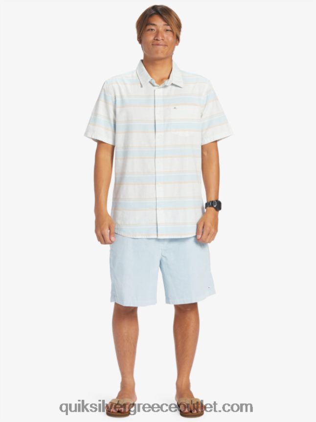 κοντομάνικο πουκάμισο cali sunrise Quiksilver άνδρες 66LP84447 μπλε του ουρανού Cali str