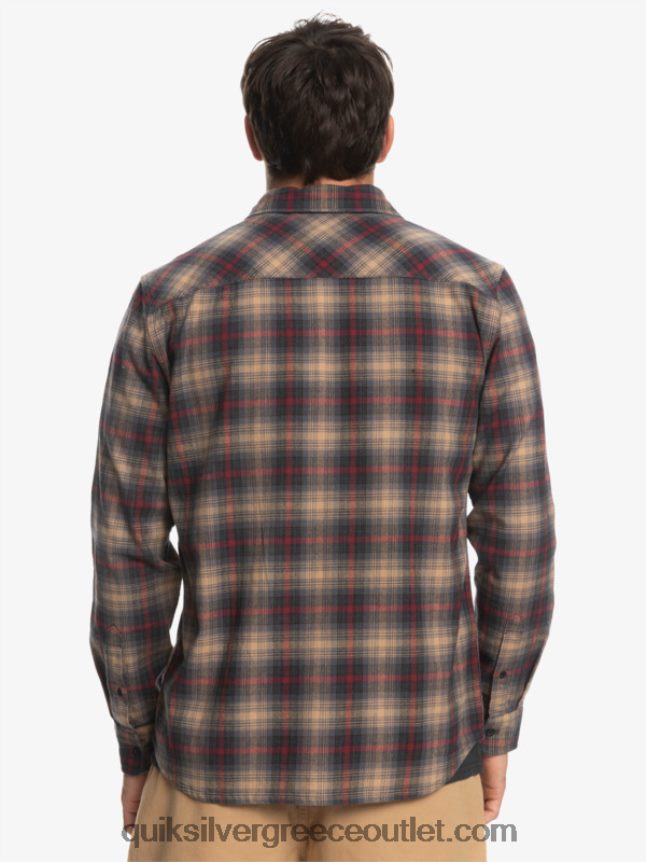 μακρυμάνικο πουκάμισο cramond Quiksilver άνδρες 66LP841049 ρουμπινί κράμαντ