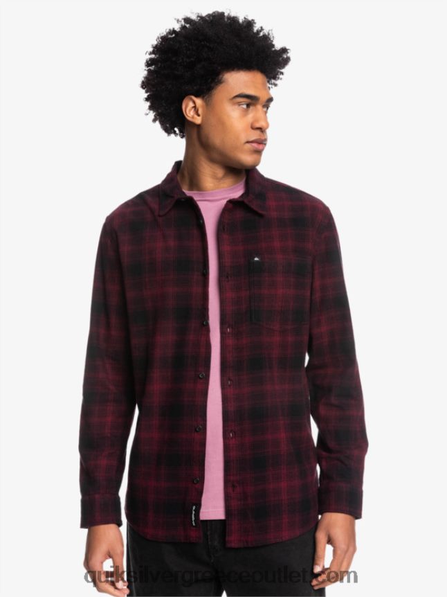φανελένιο μακρυμάνικο πουκάμισο ganaway Quiksilver άνδρες 66LP841769 μαύρο ganaway