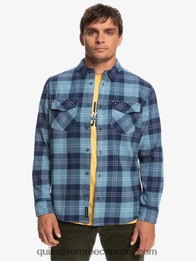 μακρυμάνικο πουκάμισο harelaw Quiksilver άνδρες 66LP841509 μπλε λαγός της Προβηγκίας