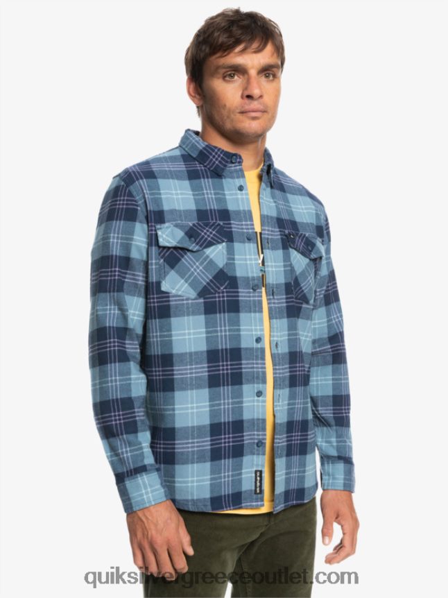 μακρυμάνικο πουκάμισο harelaw Quiksilver άνδρες 66LP841509 μπλε λαγός της Προβηγκίας