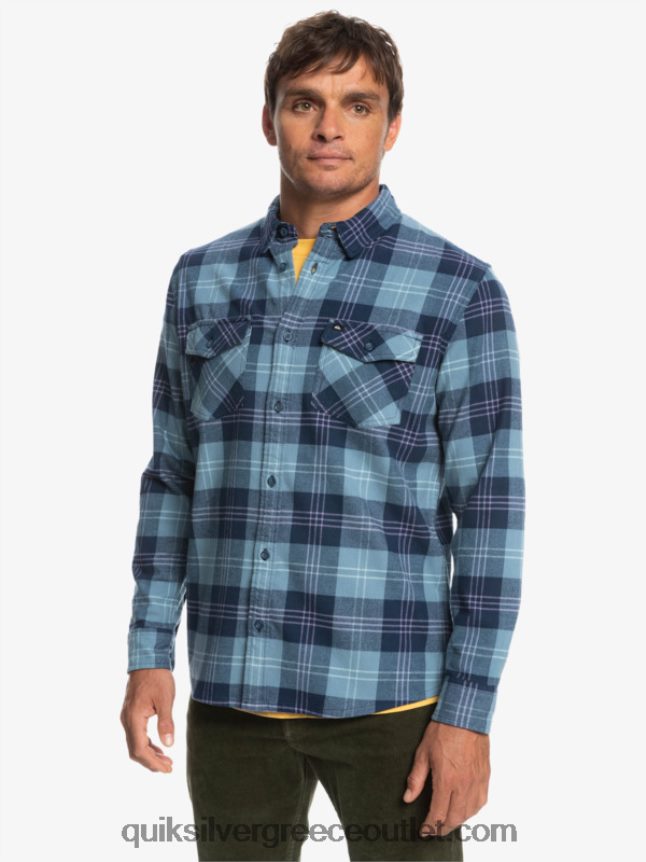 μακρυμάνικο πουκάμισο harelaw Quiksilver άνδρες 66LP841509 μπλε λαγός της Προβηγκίας