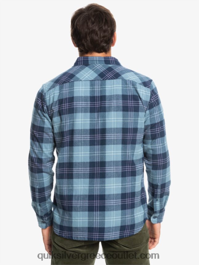 μακρυμάνικο πουκάμισο harelaw Quiksilver άνδρες 66LP841509 μπλε λαγός της Προβηγκίας
