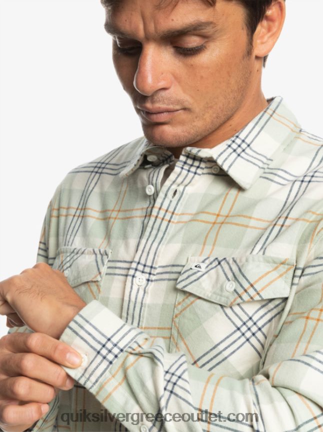 μακρυμάνικο πουκάμισο harelaw Quiksilver άνδρες 66LP841510 φασκόμηλο της ερήμου harelaw