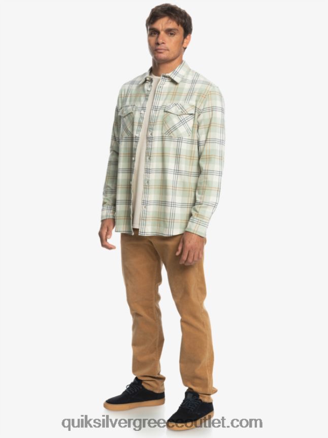 μακρυμάνικο πουκάμισο harelaw Quiksilver άνδρες 66LP841510 φασκόμηλο της ερήμου harelaw