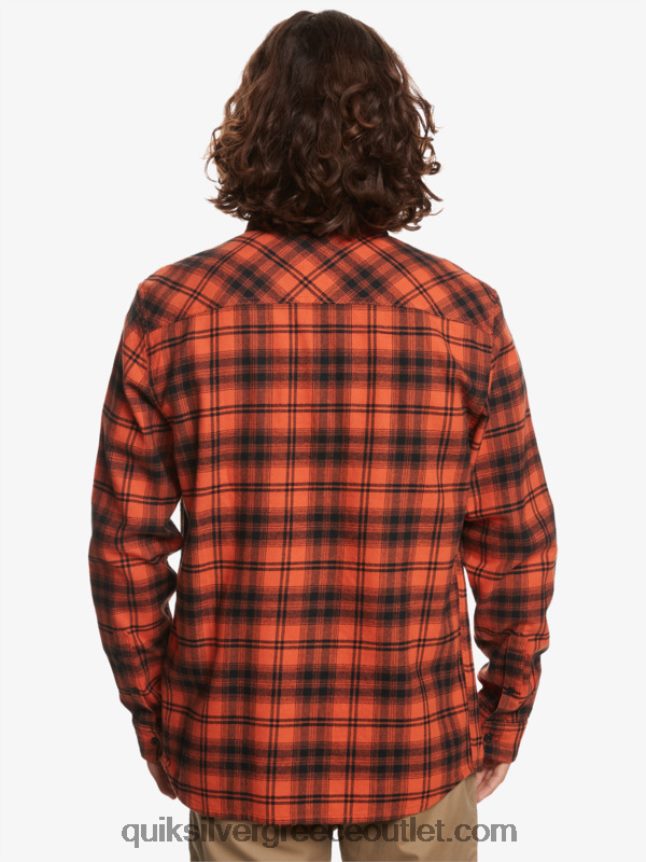 μακρυμάνικο πουκάμισο hatton Quiksilver άνδρες 66LP841559 καμένη ώχρα hatton