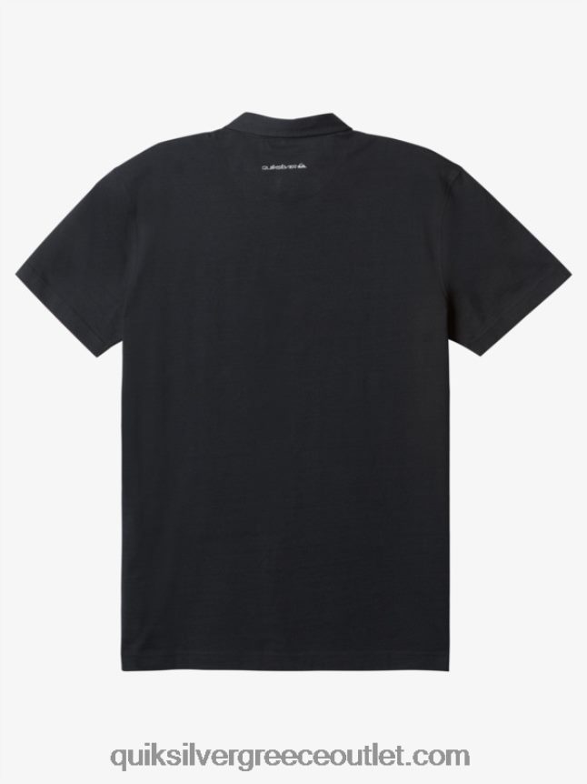 ριγέ lite κοντομάνικο μπλουζάκι πόλο Quiksilver άνδρες 66LP841624 μαύρο ριγέ1
