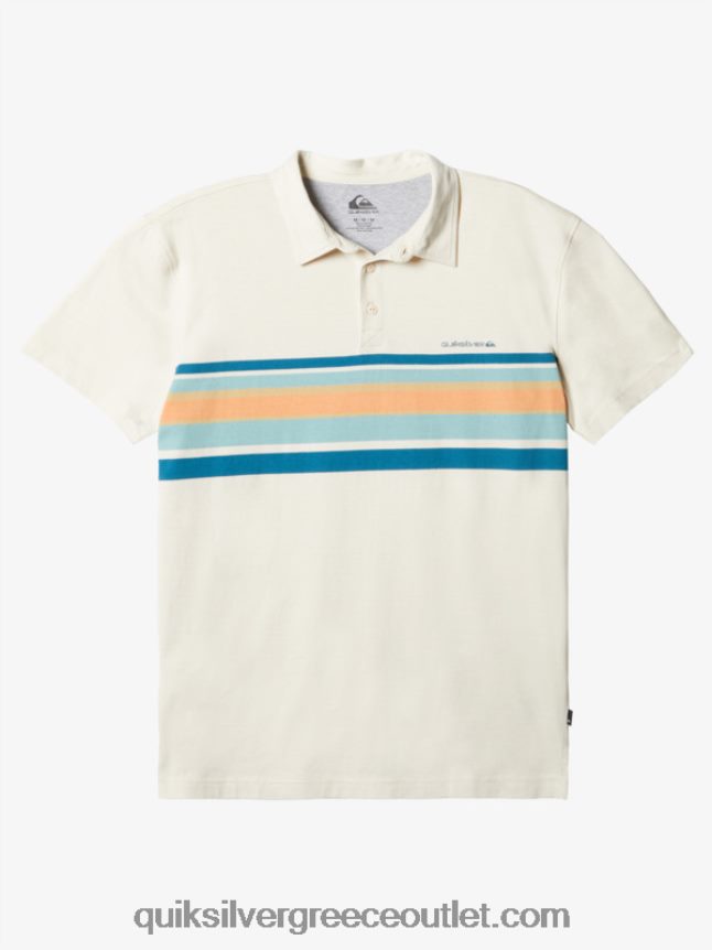 ριγέ lite κοντομάνικο μπλουζάκι πόλο Quiksilver άνδρες 66LP841625 σημύδα ριγέ lite 1