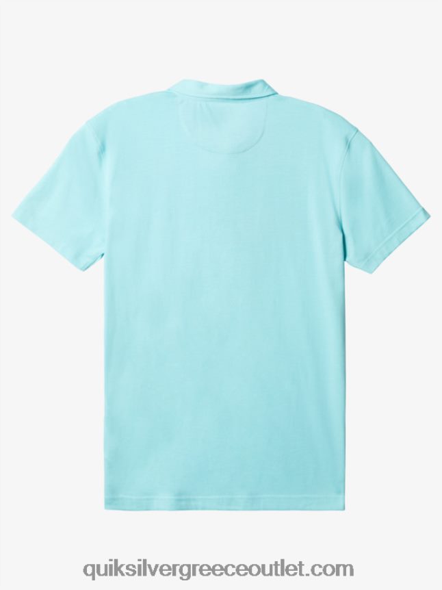 ριγέ lite κοντομάνικο μπλουζάκι πόλο Quiksilver άνδρες 66LP84749 μπλε άγγελος