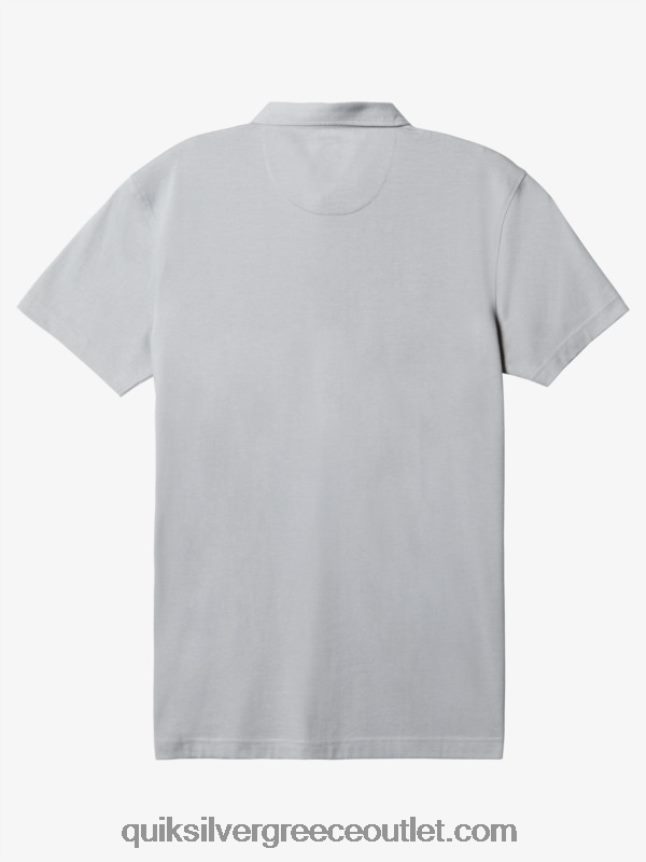ριγέ lite κοντομάνικο μπλουζάκι πόλο Quiksilver άνδρες 66LP84750 χιονόνερο