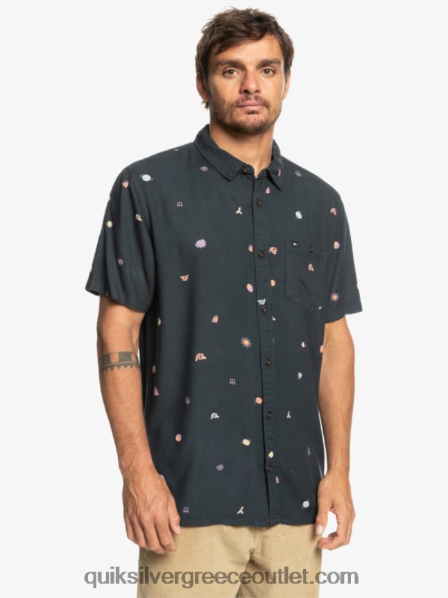κοντομάνικο πουκάμισο minimark Quiksilver άνδρες 66LP841227 minimark άσφαλτος
