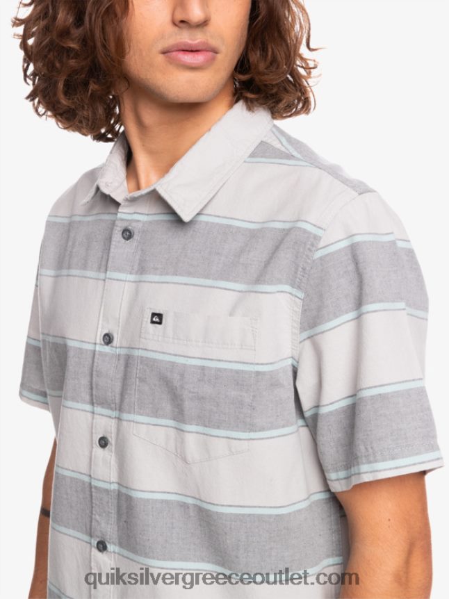 κοντομάνικο πουκάμισο prime time Quiksilver άνδρες 66LP841620 γκρι βιολετί prime time