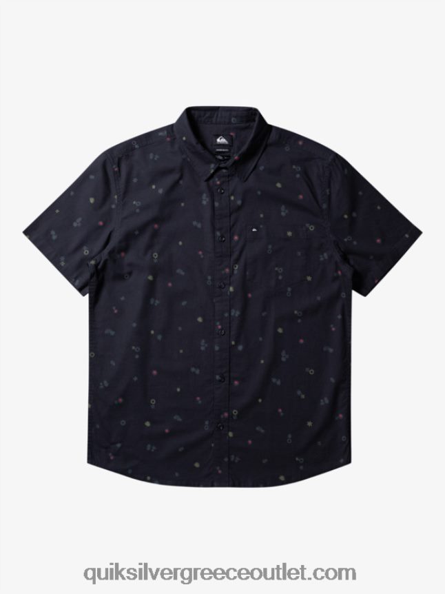 ειρηνικό rave κοντομάνικο πουκάμισο Quiksilver άνδρες 66LP84589 άσφαλτος ειρηνικός rave ss