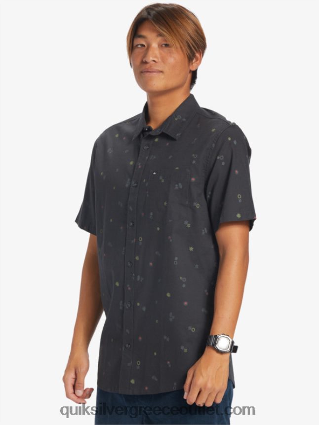 ειρηνικό rave κοντομάνικο πουκάμισο Quiksilver άνδρες 66LP84589 άσφαλτος ειρηνικός rave ss