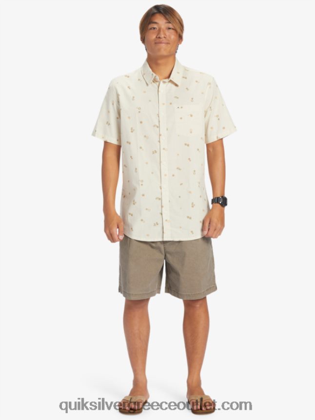 ειρηνικό rave κοντομάνικο πουκάμισο Quiksilver άνδρες 66LP84590 σημύδα ειρηνική rave ss