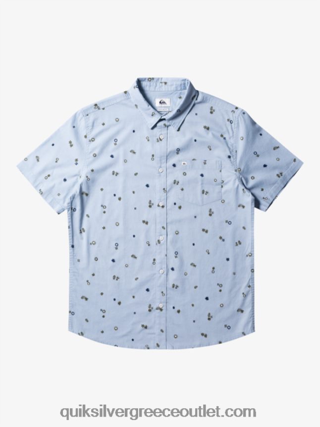 ειρηνικό rave κοντομάνικο πουκάμισο Quiksilver άνδρες 66LP84591 ουράνιο μπλε ειρηνικό rave s