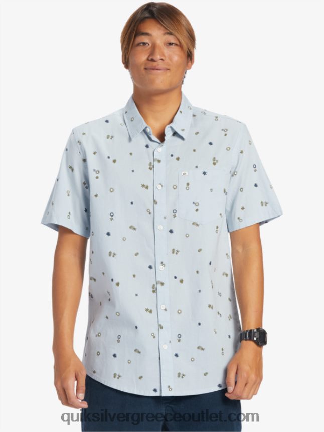 ειρηνικό rave κοντομάνικο πουκάμισο Quiksilver άνδρες 66LP84591 ουράνιο μπλε ειρηνικό rave s