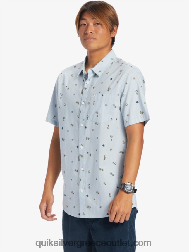 ειρηνικό rave κοντομάνικο πουκάμισο Quiksilver άνδρες 66LP84591 ουράνιο μπλε ειρηνικό rave s