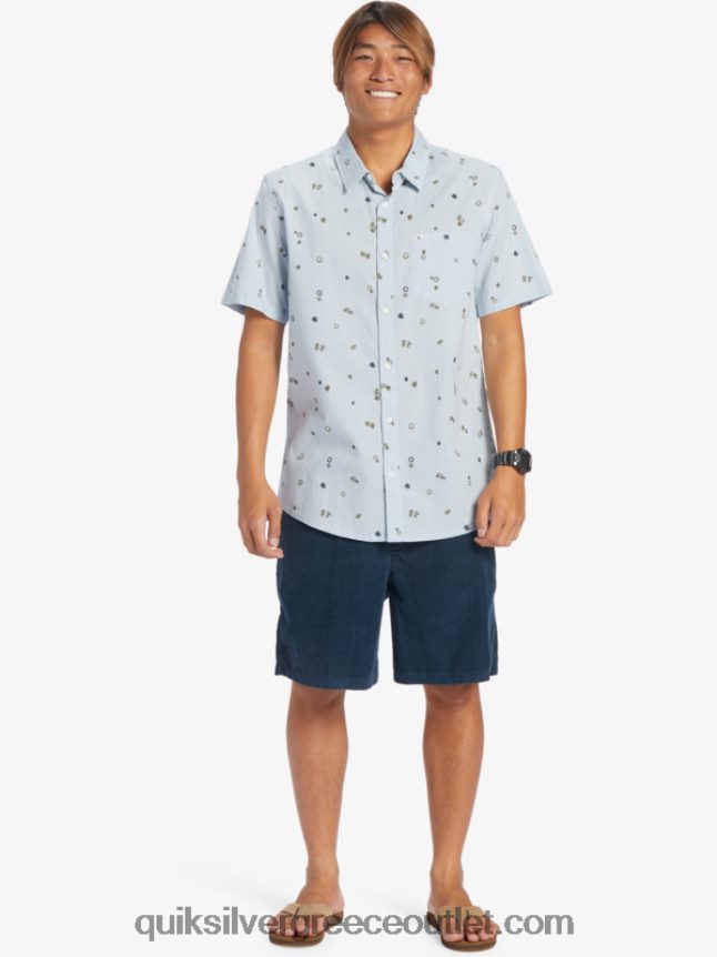 ειρηνικό rave κοντομάνικο πουκάμισο Quiksilver άνδρες 66LP84591 ουράνιο μπλε ειρηνικό rave s
