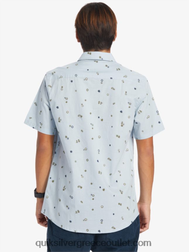 ειρηνικό rave κοντομάνικο πουκάμισο Quiksilver άνδρες 66LP84591 ουράνιο μπλε ειρηνικό rave s