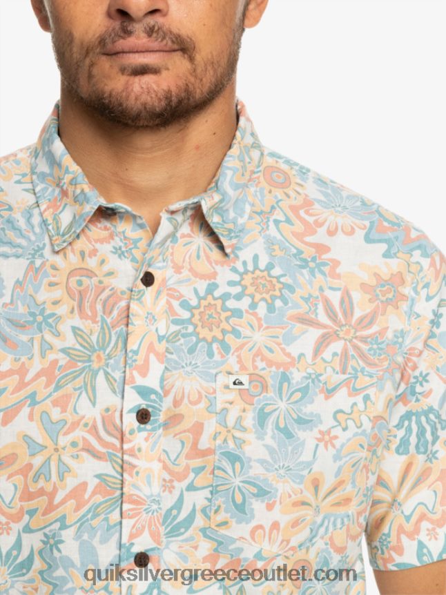 κοντομάνικο πουκάμισο surfadelica Quiksilver άνδρες 66LP84968 surfadelica σημύδας