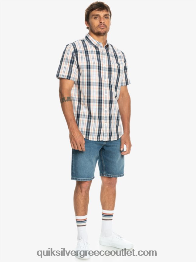 νέο κοντομάνικο πουκάμισο swinton Quiksilver άνδρες 66LP84914 σημύδα swinton