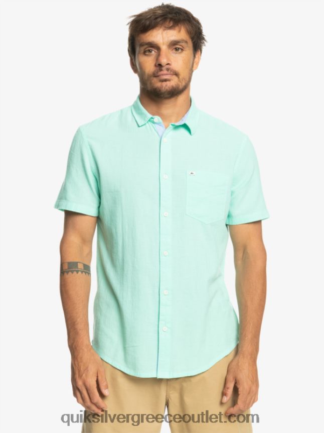 κοντομάνικο πουκάμισο time box Quiksilver άνδρες 66LP841360 γυαλί παραλίας