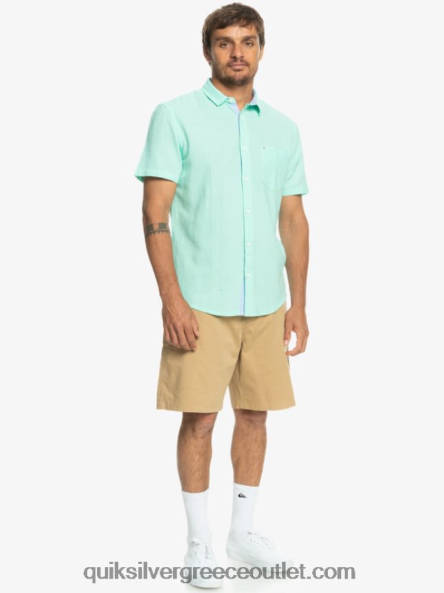 κοντομάνικο πουκάμισο time box Quiksilver άνδρες 66LP841360 γυαλί παραλίας