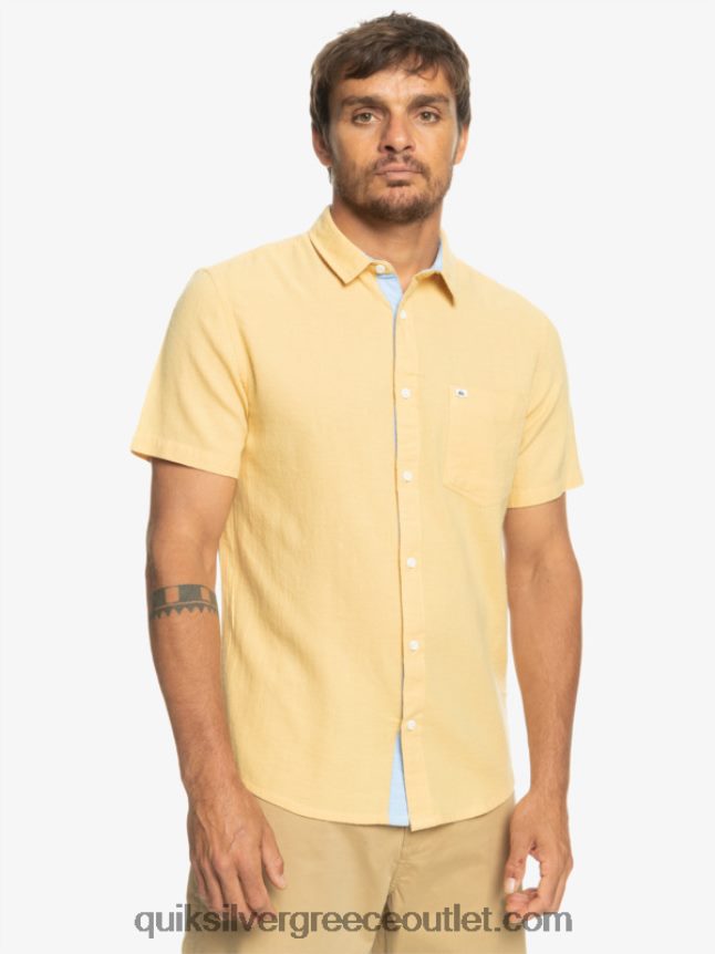 κοντομάνικο πουκάμισο time box Quiksilver άνδρες 66LP841361 σιτάρι