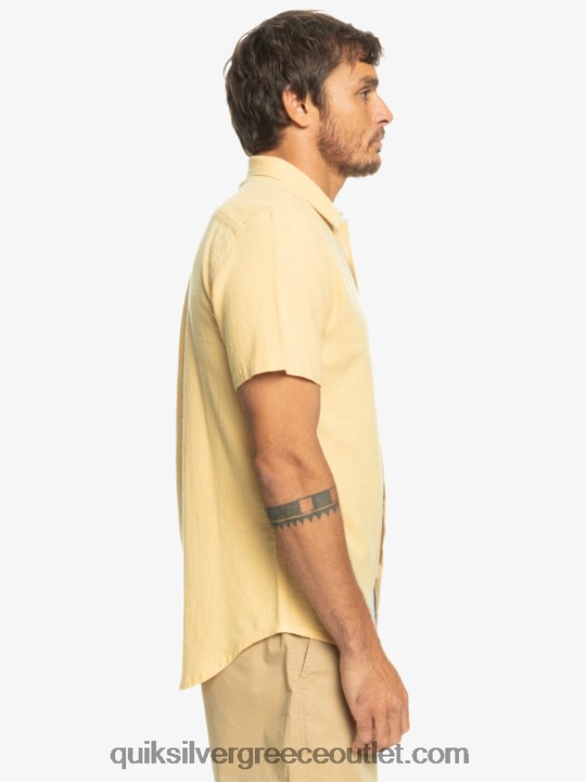 κοντομάνικο πουκάμισο time box Quiksilver άνδρες 66LP841361 σιτάρι